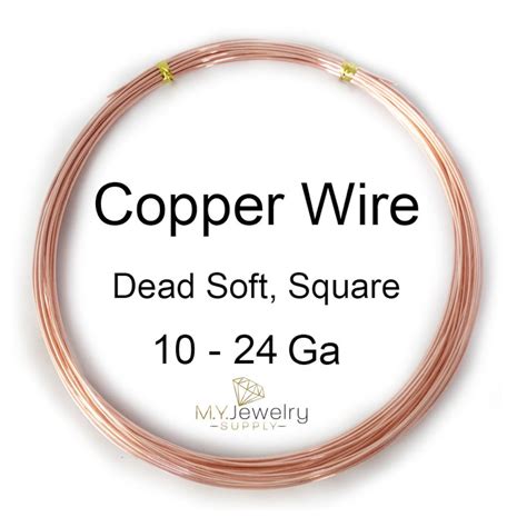 999 Pure Copper Wire Dead Soft Square 10 12 14 16 18 19 20 21 22 24