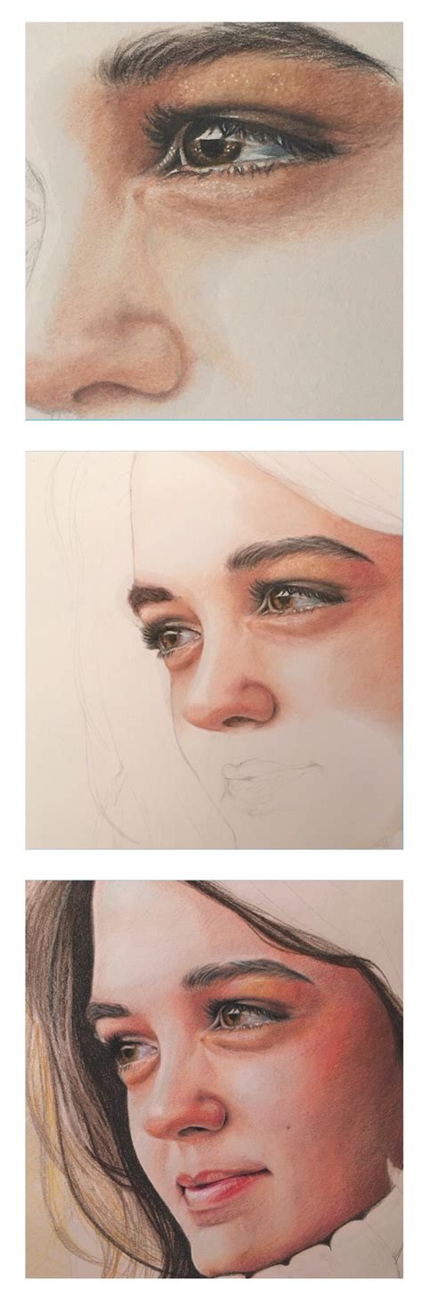 Working On Portrait With Colored Pencils Luminance By Caran Dache