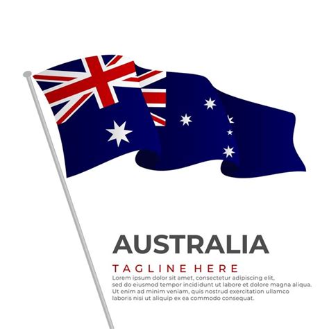 Premium Vector Template Vector Australia Flag Modern Design
