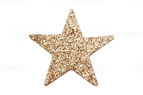 Free Golden Christmas Star Decoration Isolated On A Transparent