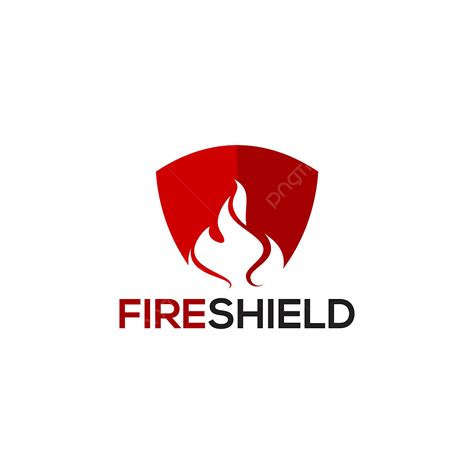 Gambar Templat Logo Perisai Api Modern Desain Simbol Desain Logo