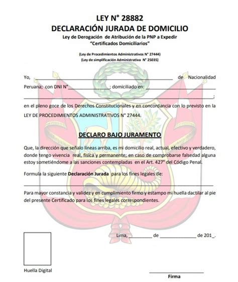 Descarga La Declaración Jurada De Domicilio Gratis En 2024 Rtc