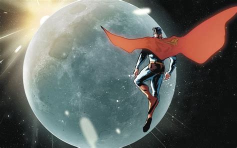 Wallpaper Flight Space Moon Superman Wallpaper Superman Wallpaper