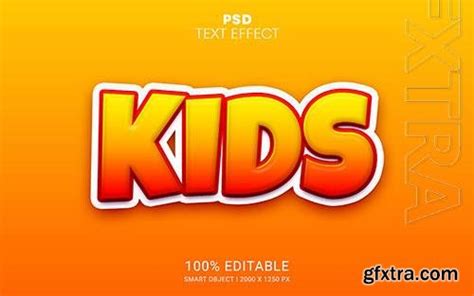 Kids Psd Editable Text Effect Gfxtra