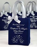 Baby shower / birth annoucement. 25 Elephant Baby Shower gift bags with satin ribbon ...
