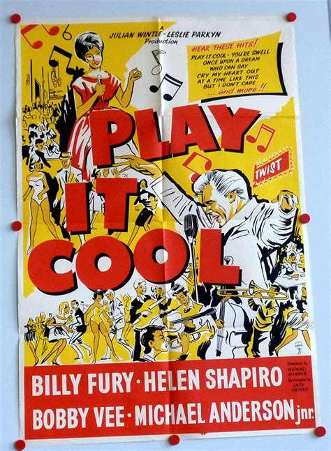 Play It Cool 1962 Original Uk 1 Sheet Poster Billy Fury Cinema
