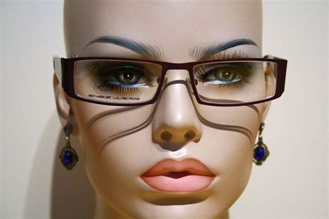 Women S Eyezwear Wide Satin Purple Slightly Iridescent Eyeglass Frames Glasses Ebay