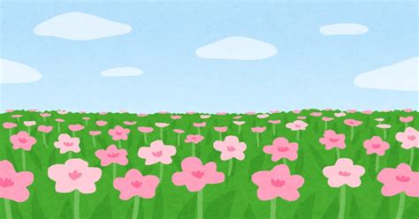 お花畑のイラスト（背景素材） かわいいフリー素材集 いらすとや