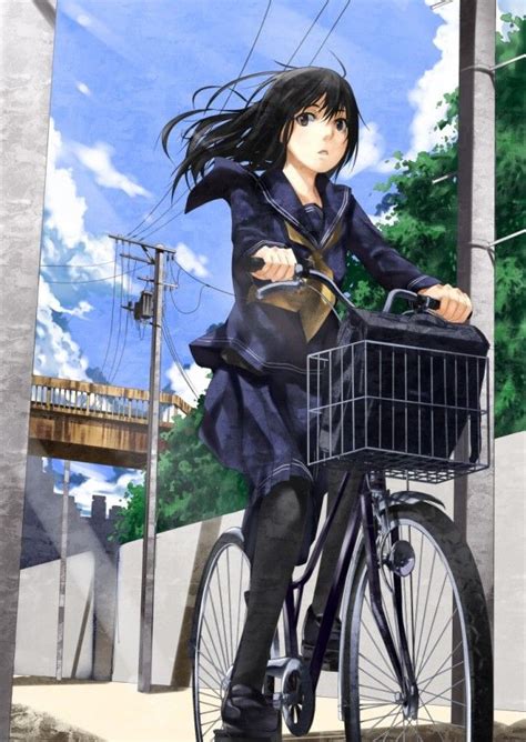 Best Images About Anime Girls On Bicycles On Pinterest Bicycle