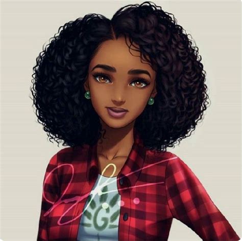 Cute Afro Blackgirl Anime Curlyhair