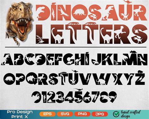 Dino Letters Svg Dinosaur Alphabet Svg Dinosaur Birthday - Etsy UK