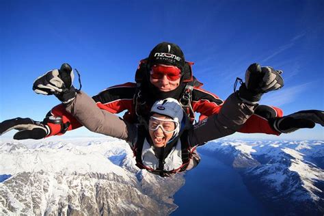 Skydiving Over Queenstown Snow Skydiving Queenstown Dream Holiday
