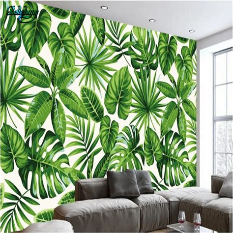 Beibehang Modern Minimalist Fresh Rain Forest Plant Banana Leaves