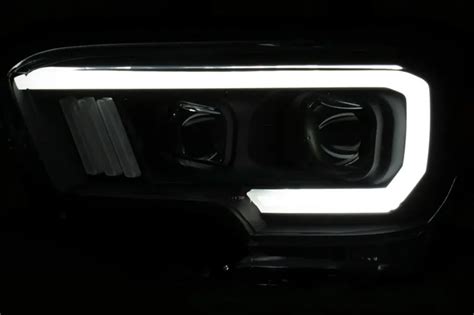 16 23 Tacoma Anzo Projector Led Drl Headlights Black Housings 111397