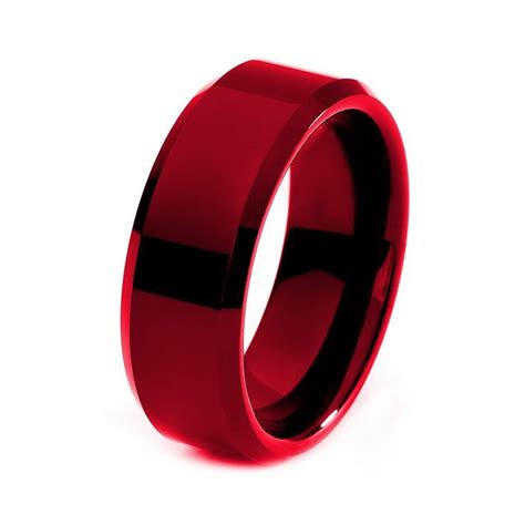Black And Red Wedding Rings For Him Sana Harwood