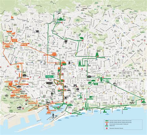 Barcelona Sehensw Rdigkeiten Karte Karten Und Stadtpl Ne Barcelona