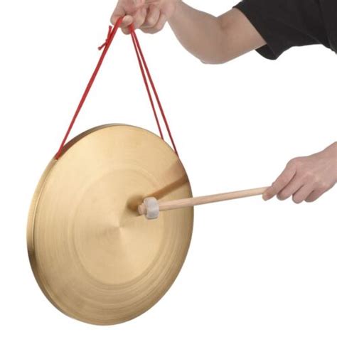 Hand Cymbals Brass Copper Gong Chapel Opera Instrument With Round Play