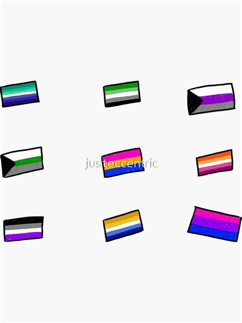 sexuality pride flag sticker pack sticker for sale by justeccentric redbubble
