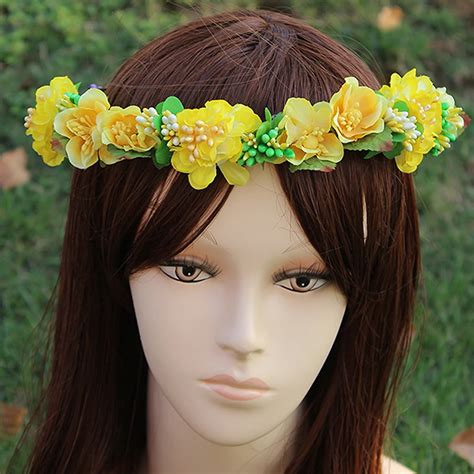 Handmade Floral Crown Rose Flower Headband Hair Garland Wedding