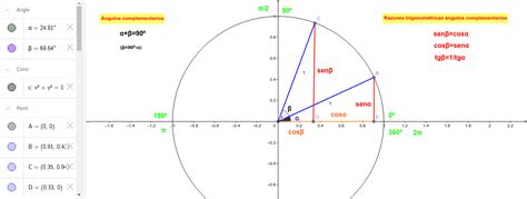 Razones Trigonometricas De Angulos Complementarios Geogebra My Xxx My