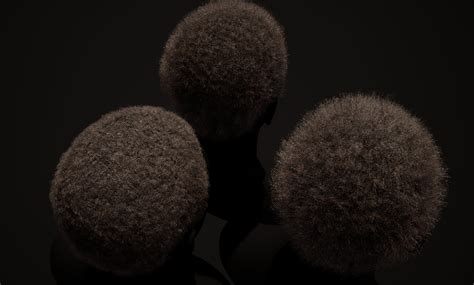 Artstation Real Time Afro Hair 3d Model Game Assets
