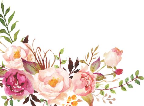Download Hd Floral Marsala Floral Rosa Watercolor Floral Border Paper