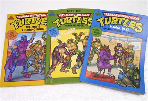 It features amazingly detailed images based on the classic 1980's tv show and original comic book series as well as. Lot 3 Vintage 90s Teenage Mutant Ninja Turtles Coloring ...