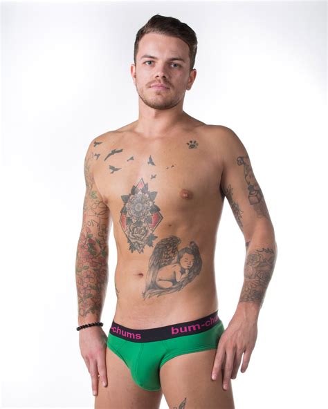 Bum Chums Basik Af Forest Brief Green Mens Underwear Bum Chums