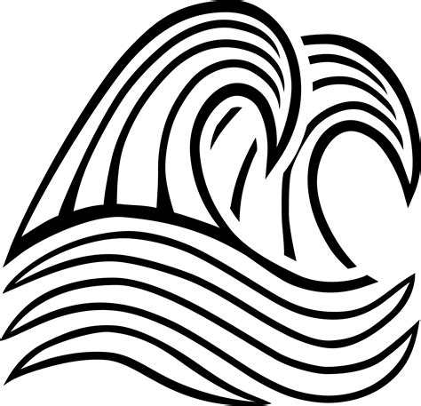 Black And White Wave Png Free Logo Image