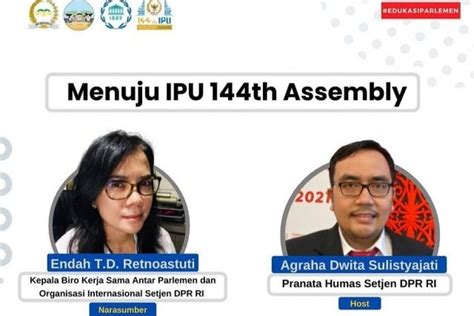 as host of the 144th ipu session the indonesian house of representatives will promote climate