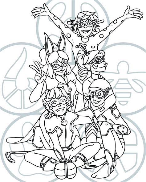 Miraculous Ladybug Coloring Pages Queen Bee Mightiest Forum Miniaturas