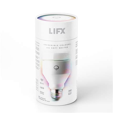 Lifx Multicolour 1100 Lumens A60 E27 Smart Light Bulb Bunnings Warehouse