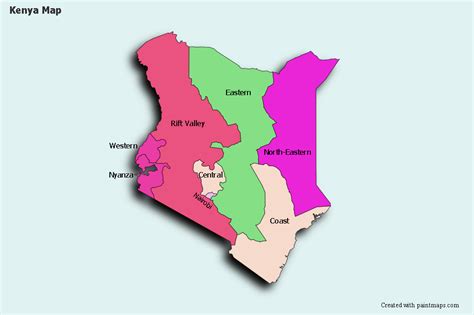 ___ administrative map of kenya. Kenya Blank Map Maker