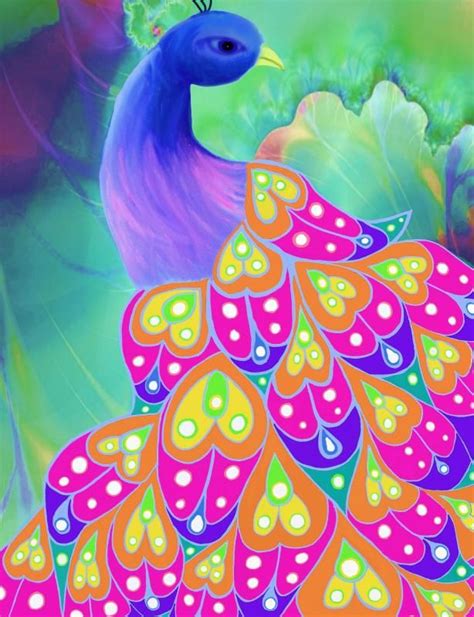 Fantasy Peacock Peacock Art Colorful Art Peacock Painting