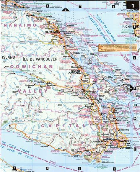 Road Map Of Vancouver Island Cities And Towns Map