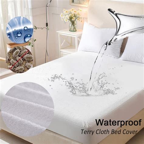 bettwaren wäsche and matratzen waterproof terry towel mattress protector fitted bed cover sheet
