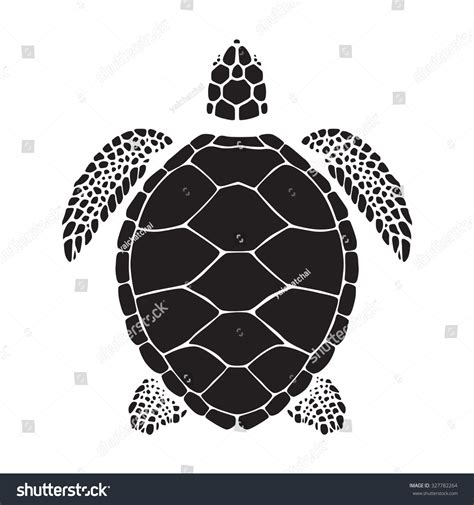 Graphic Sea Turtle Stock Vector Illustration 327782264 Shutterstock