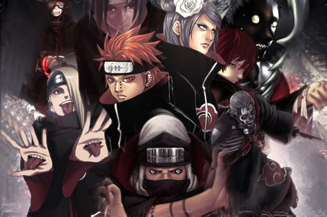 Black Wallpaper Naruto Itachi Akatsuki Hinata Deidara