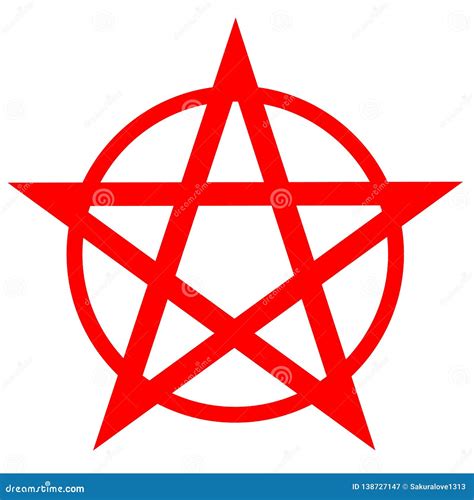 Pentagram Or Pentalpha Or Pentangle Dot Work Ancient Pagan Symbol Of