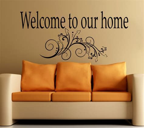 Wall Decals Welcome To Our Home Quote Vinyl Decal By Cozydecal
