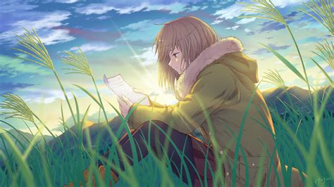 Anime Girl Reading A Letter Hd Wallpaper Background Image 1986x1117