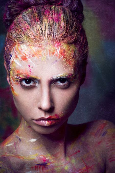 Constantly Immutable The Beautiful Models With Colored Faces In Fashion Photography By Anna