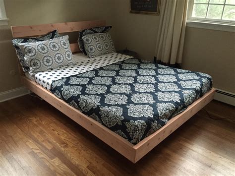 Floating Bed Frame With Tools And Detailed Steps Diy