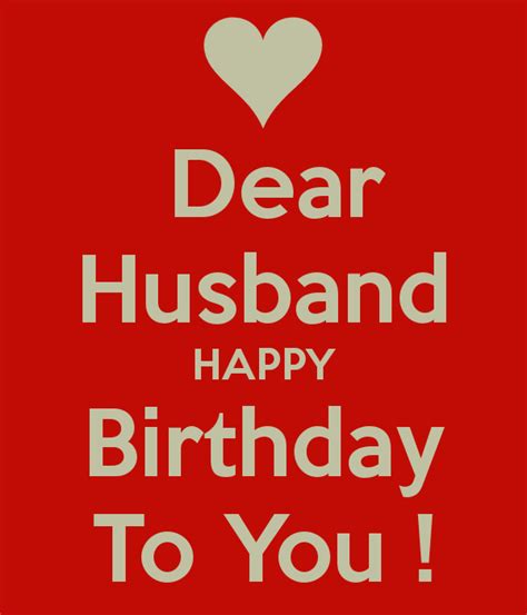 Dear Husband Happy Birthday To You