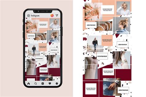 88 Beautiful Instagram Grid Mockup Psd Free Mockup