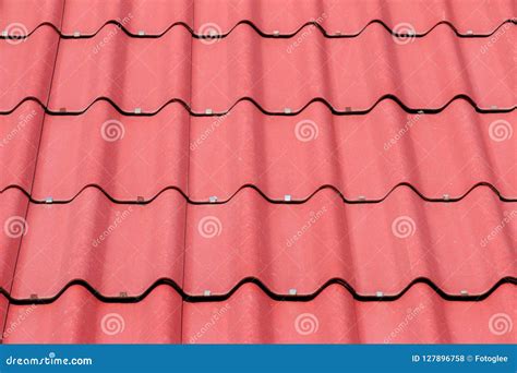 Closeup Of Red Roof Texture Stock Photo Image Of Rooftop