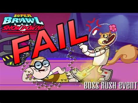 Sandy Cheeks Boss Rush Fail Super Brawl Showdown V0 3 0b Boss Rush