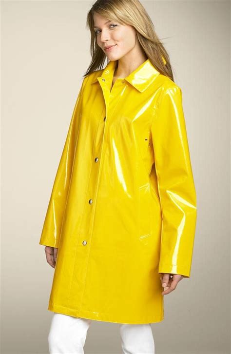 Shiny Yellow Raincoat Raincoat Monogram Vinyl Raincoat Pvc Raincoat