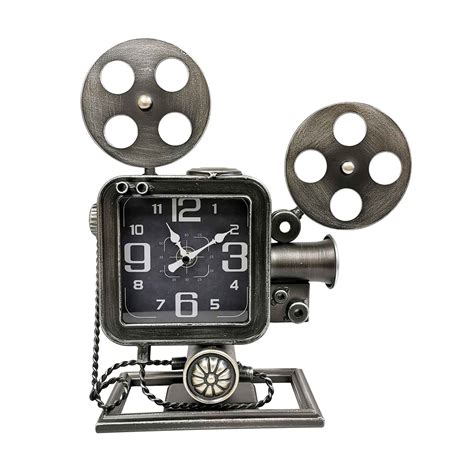 Vintage Film Projector Table Clock Boxman