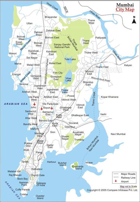 Stadtplan Von Mumbai Detaillierte Gedruckte Karten Von Mumbai India